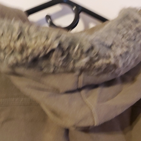 Roxy Tan Hooded Jacket with Faux Fur Trim - Picture 7 of 8